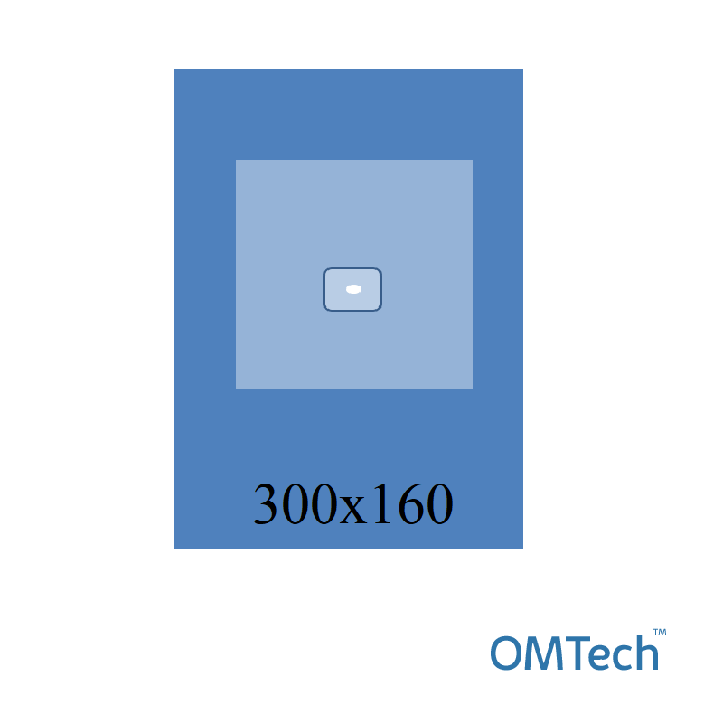 Покриття операційне OMTech™ для артроскопії №2 300см х 160см з гумовою еластичною манжетою (з отвором діаметром 10 см) та поглинаючою зоною (СМС - 35 г/м2)